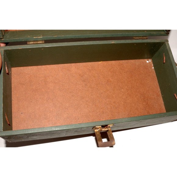 Vintage 1960s GI Joe Wooden Foot Locker Box Military 12" - Picture 4 of 8